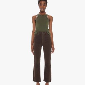 MOTHER The Mid-Rise Dazzler Corduroy Pants Jeans Straight